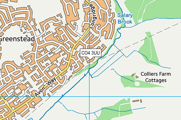 CO4 3UU map - OS VectorMap District (Ordnance Survey)