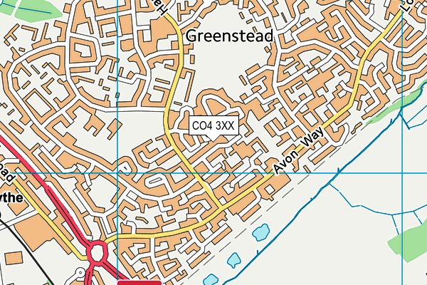 CO4 3XX map - OS VectorMap District (Ordnance Survey)