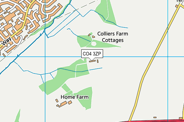 CO4 3ZP map - OS VectorMap District (Ordnance Survey)