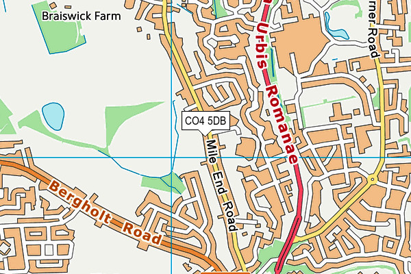 CO4 5DB map - OS VectorMap District (Ordnance Survey)