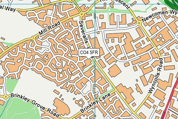 CO4 5FR map - OS VectorMap District (Ordnance Survey)