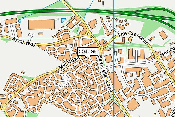 CO4 5GF map - OS VectorMap District (Ordnance Survey)