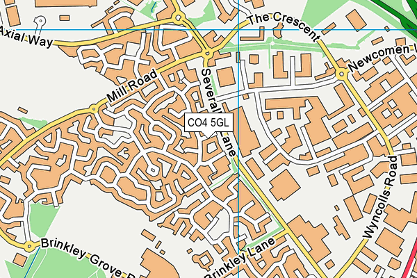 CO4 5GL map - OS VectorMap District (Ordnance Survey)