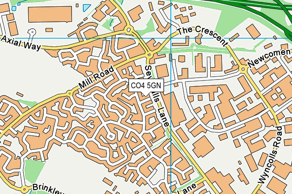 CO4 5GN map - OS VectorMap District (Ordnance Survey)