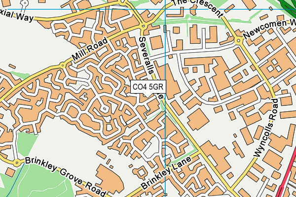 CO4 5GR map - OS VectorMap District (Ordnance Survey)
