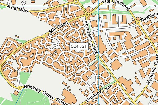 CO4 5GT map - OS VectorMap District (Ordnance Survey)