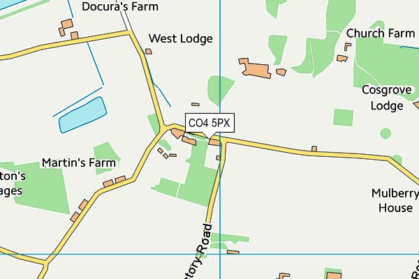 CO4 5PX map - OS VectorMap District (Ordnance Survey)