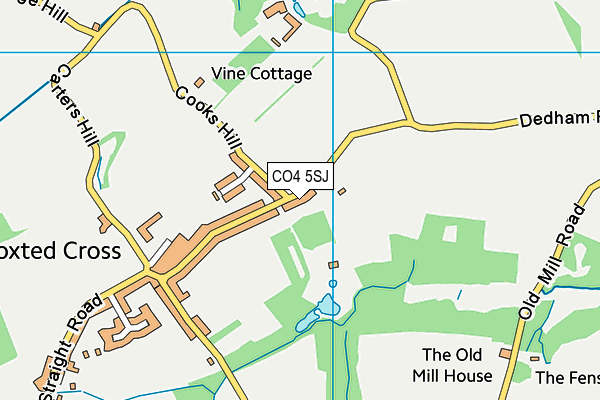 CO4 5SJ map - OS VectorMap District (Ordnance Survey)