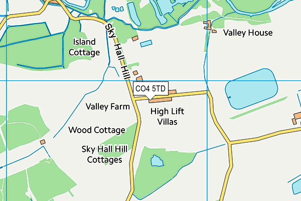 CO4 5TD map - OS VectorMap District (Ordnance Survey)