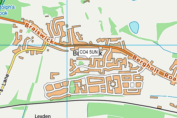 CO4 5UN map - OS VectorMap District (Ordnance Survey)