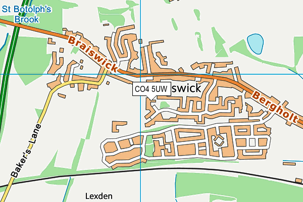 CO4 5UW map - OS VectorMap District (Ordnance Survey)
