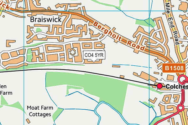 CO4 5YR map - OS VectorMap District (Ordnance Survey)