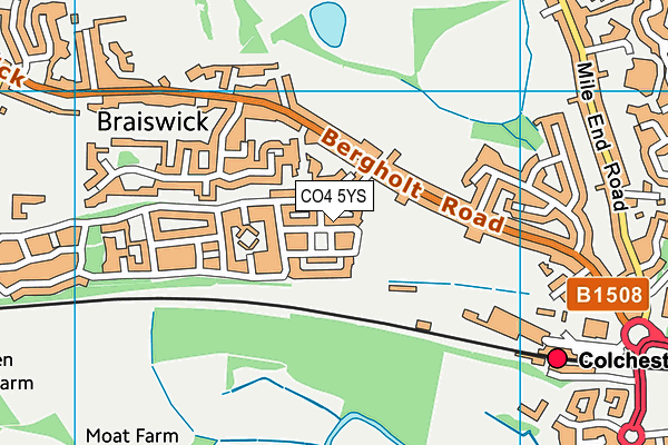 CO4 5YS map - OS VectorMap District (Ordnance Survey)