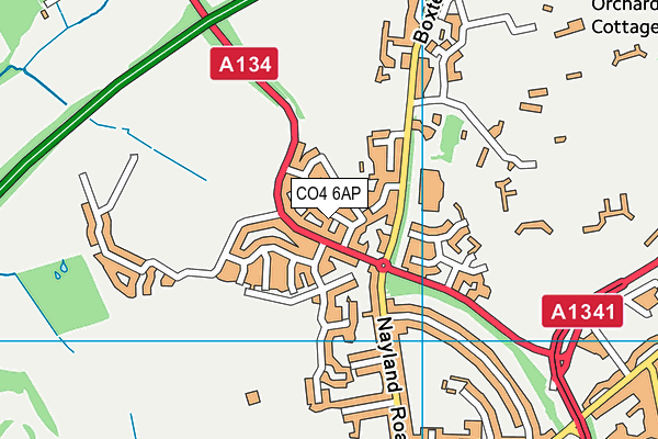 CO4 6AP map - OS VectorMap District (Ordnance Survey)