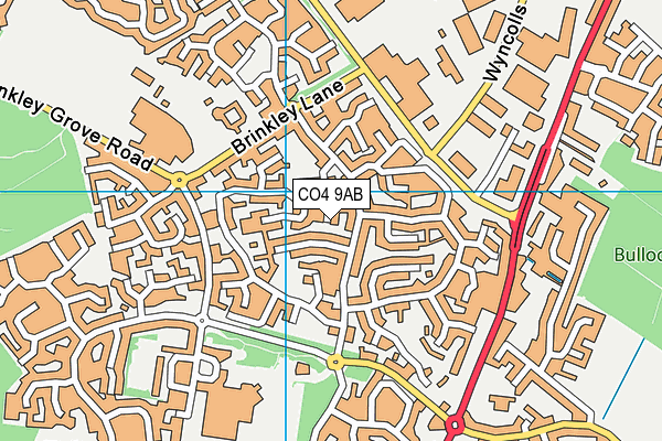 CO4 9AB map - OS VectorMap District (Ordnance Survey)