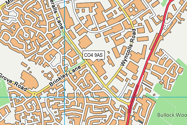 Fitness4less (Colchester) map (CO4 9AS) - OS VectorMap District (Ordnance Survey)