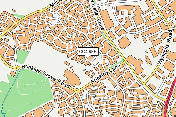 CO4 9FB map - OS VectorMap District (Ordnance Survey)