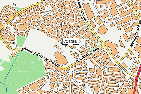 CO4 9FE map - OS VectorMap District (Ordnance Survey)