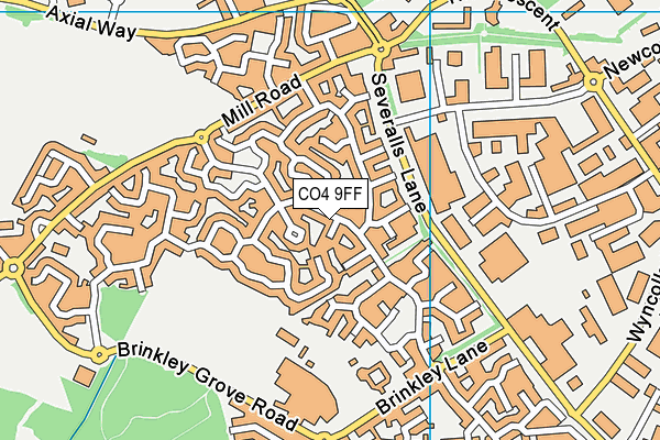 CO4 9FF map - OS VectorMap District (Ordnance Survey)