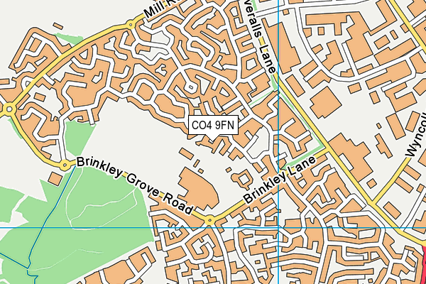 CO4 9FN map - OS VectorMap District (Ordnance Survey)