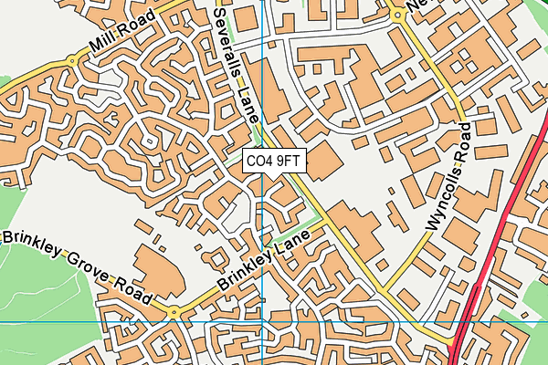 CO4 9FT map - OS VectorMap District (Ordnance Survey)