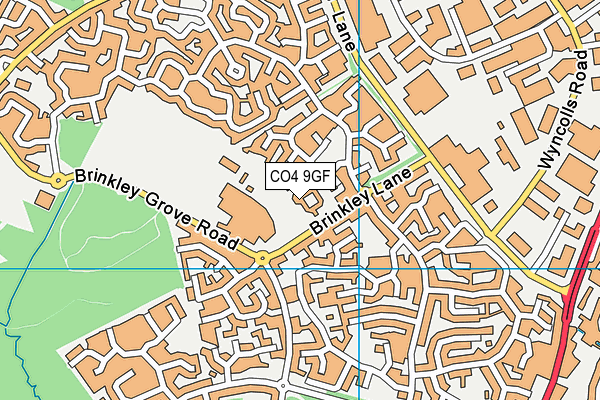 Brinkley Grove Primary School map (CO4 9GF) - OS VectorMap District (Ordnance Survey)