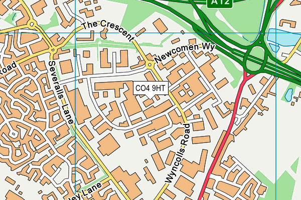 CO4 9HT map - OS VectorMap District (Ordnance Survey)
