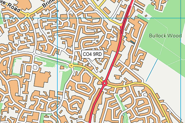 CO4 9RD map - OS VectorMap District (Ordnance Survey)