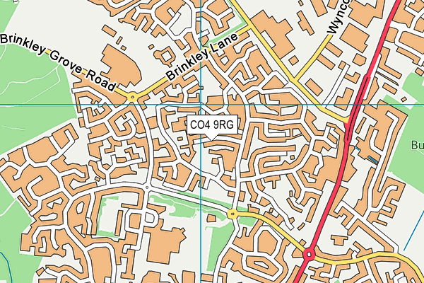 CO4 9RG map - OS VectorMap District (Ordnance Survey)