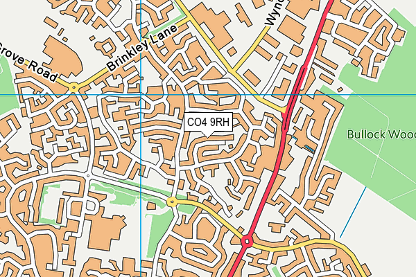 CO4 9RH map - OS VectorMap District (Ordnance Survey)