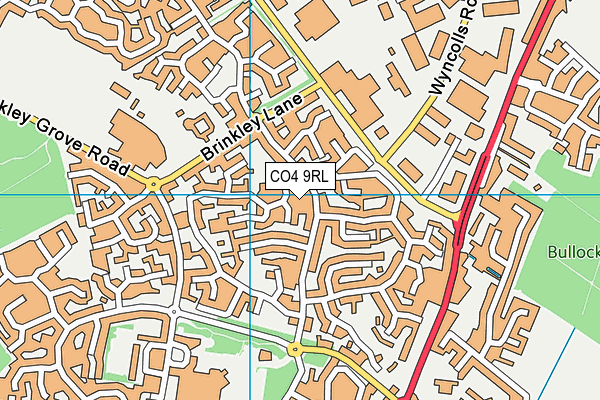CO4 9RL map - OS VectorMap District (Ordnance Survey)