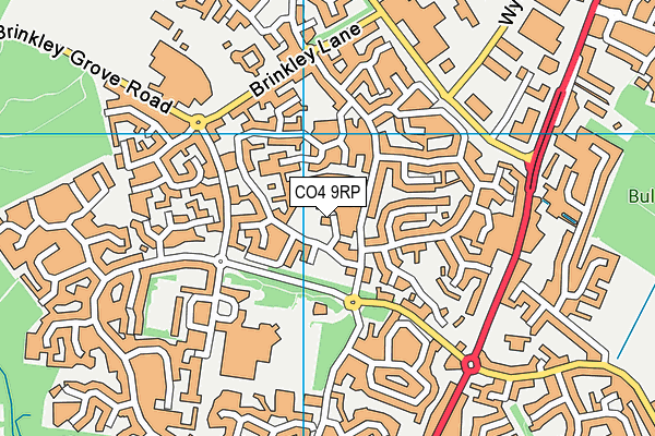 CO4 9RP map - OS VectorMap District (Ordnance Survey)