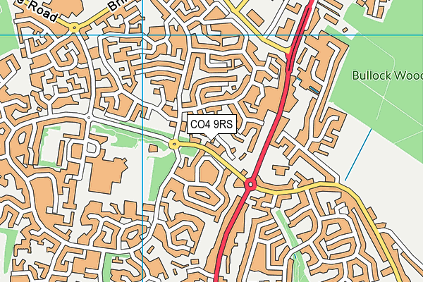 CO4 9RS map - OS VectorMap District (Ordnance Survey)