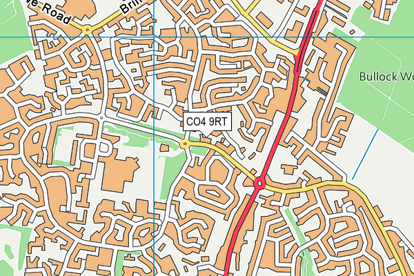 CO4 9RT map - OS VectorMap District (Ordnance Survey)