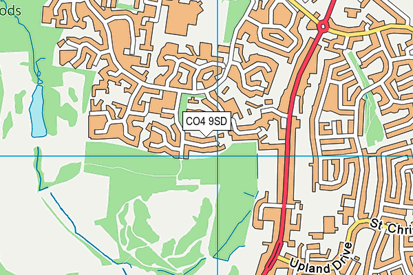 CO4 9SD map - OS VectorMap District (Ordnance Survey)