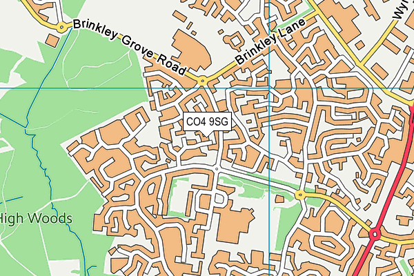 CO4 9SG map - OS VectorMap District (Ordnance Survey)