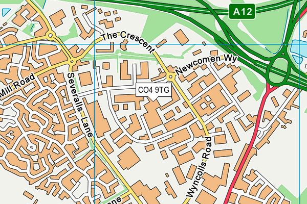 CO4 9TG map - OS VectorMap District (Ordnance Survey)