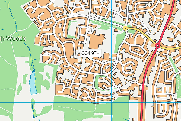 CO4 9TH map - OS VectorMap District (Ordnance Survey)