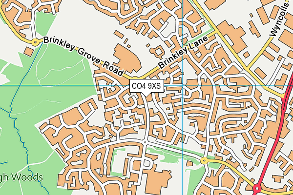 CO4 9XS map - OS VectorMap District (Ordnance Survey)
