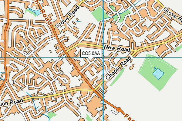 CO5 0AA map - OS VectorMap District (Ordnance Survey)