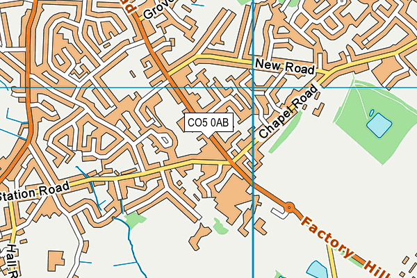 CO5 0AB map - OS VectorMap District (Ordnance Survey)