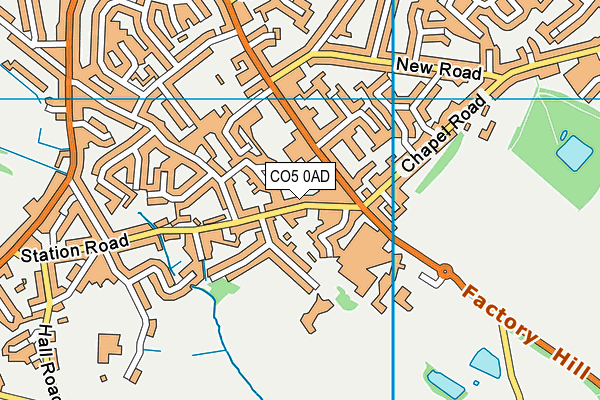 CO5 0AD map - OS VectorMap District (Ordnance Survey)
