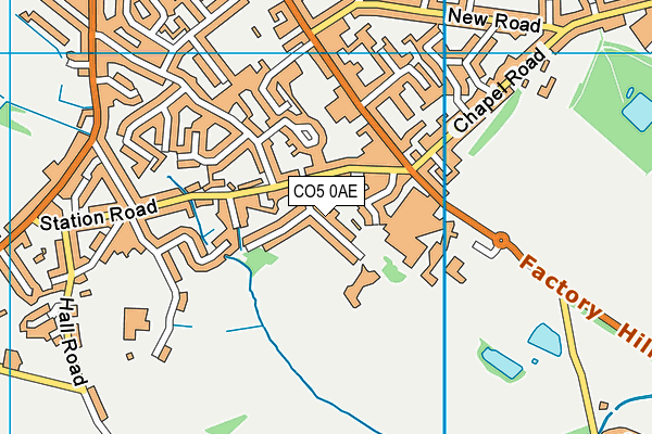 CO5 0AE map - OS VectorMap District (Ordnance Survey)