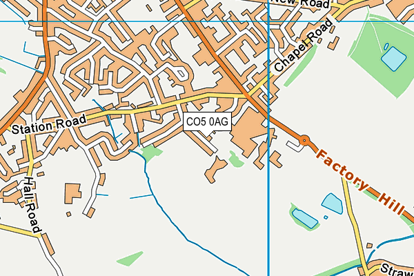 CO5 0AG map - OS VectorMap District (Ordnance Survey)