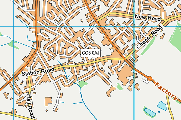 CO5 0AJ map - OS VectorMap District (Ordnance Survey)