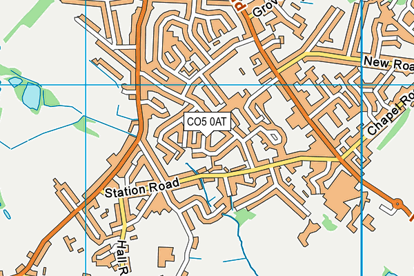 CO5 0AT map - OS VectorMap District (Ordnance Survey)