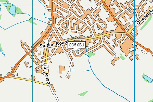 CO5 0BU map - OS VectorMap District (Ordnance Survey)