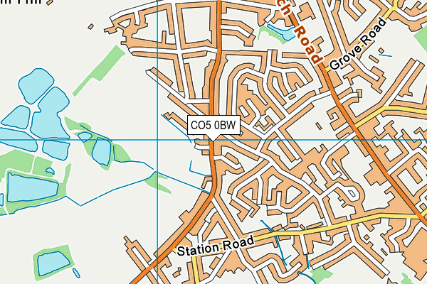CO5 0BW map - OS VectorMap District (Ordnance Survey)