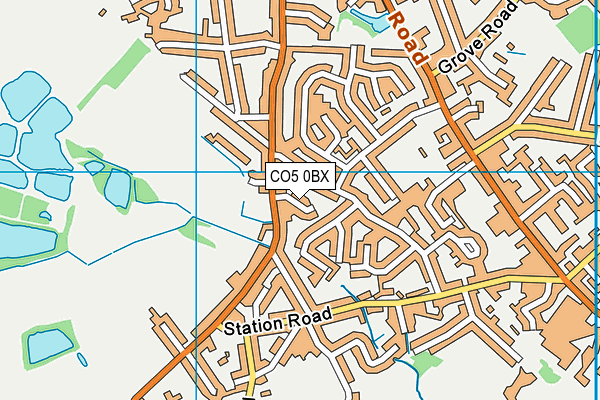 CO5 0BX map - OS VectorMap District (Ordnance Survey)