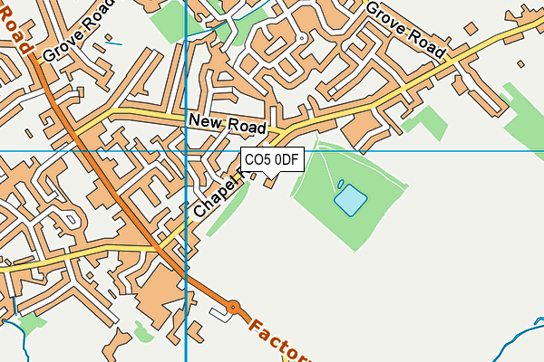 CO5 0DF map - OS VectorMap District (Ordnance Survey)